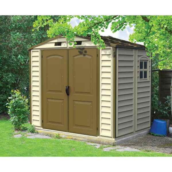 Duramax 8x6 StoreAll Vinyl Shed w/foundation 30115